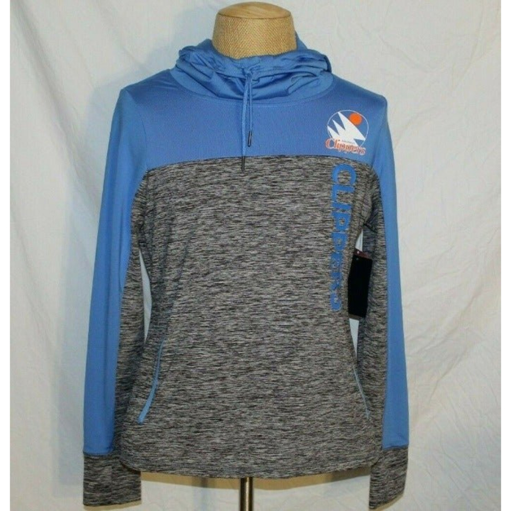 NWT San Diego Clippers NBA Pullover Hoodie GIII Carl Banks Sz L Hardwood Classic